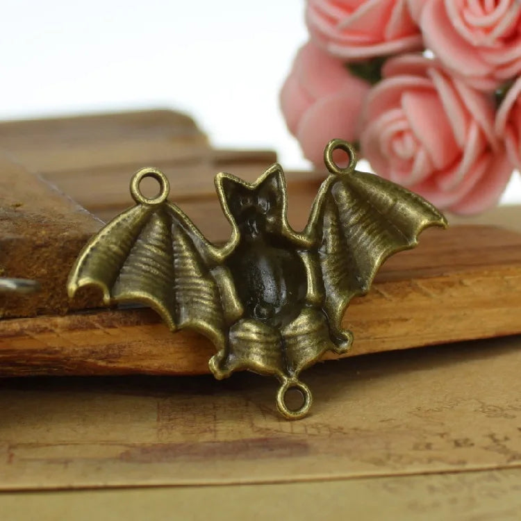 48x29MM Antique Silver Zinc Alloy Bat Charm Pendant for DIY Necklace Bracelet Jewelry Making