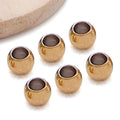 Stainless Steel Round Straight Hole Loose Metal Beads Spacer Beads for DIY Jewelry