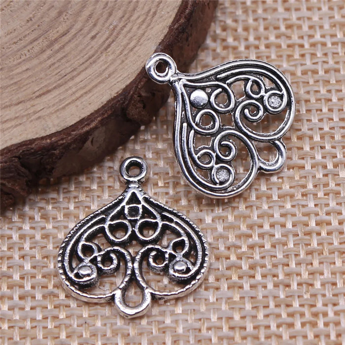 20x17mm 1.1g Multicolor Zinc Alloy Heart Connector Charm for DIY Bracelet Necklace Jewelry Making
