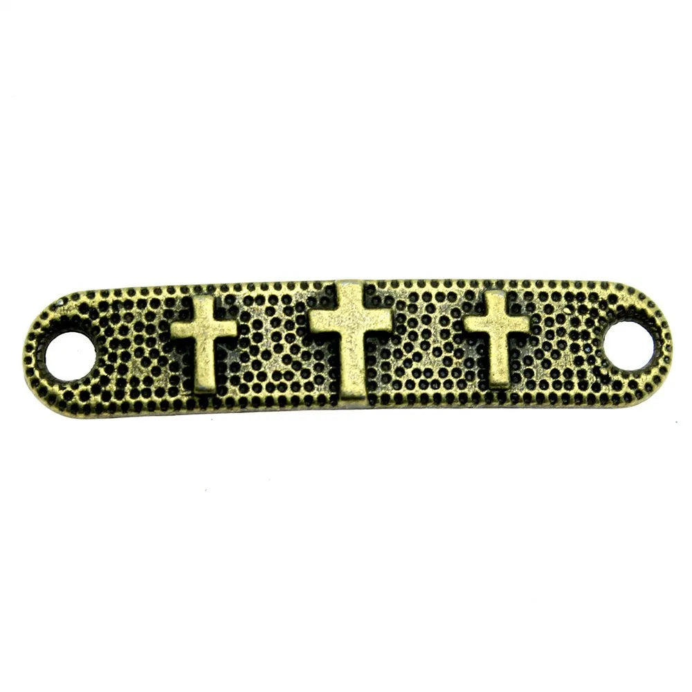 39x8mm 2.2g Multicolor Zinc Alloy Cross Connector Charm for DIY Bracelet Necklace Jewelry Making