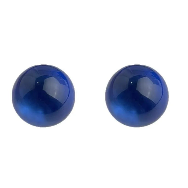 Summer Cool Transparent Glass Crystal Ball Stud Earrings Simple Sweet Commuter Jewelry For Women