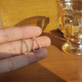 14K Gold Plated Rhinestone Teardrop Stud Earrings For Women Simple Jewelry