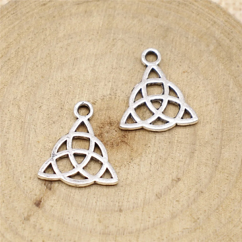 16x14mm 0.9g Multicolor Zinc Alloy Celtic Amulet Celtic Knot Charm Pendant for DIY Necklace Bracelet Making