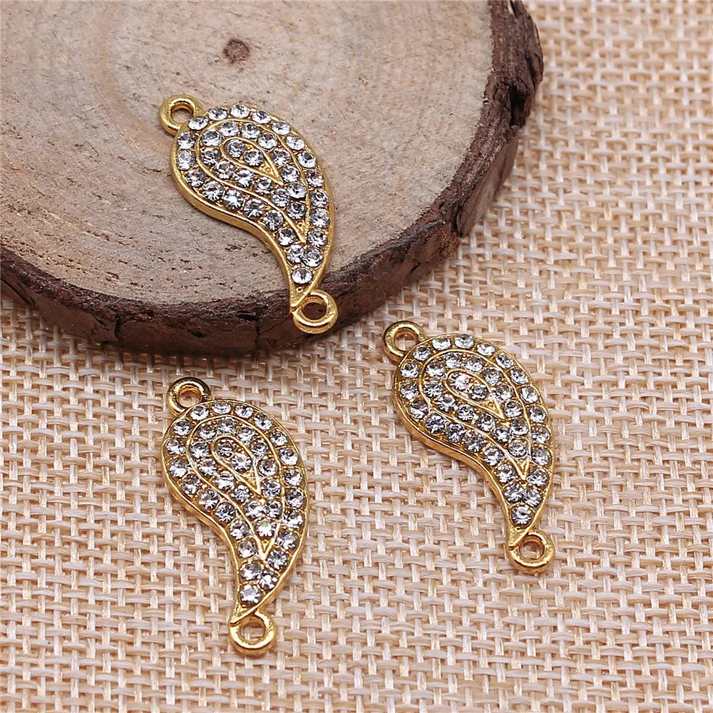 27x12mm 1.5g Gold Zinc Alloy Connector Charm Findings for DIY Bracelet Necklace Jewelry Making