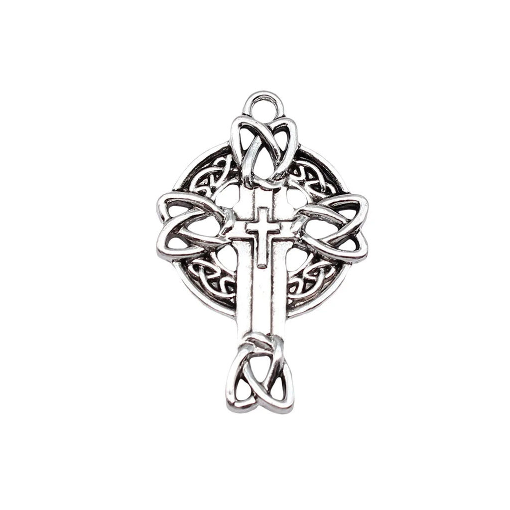 24x37mm 4.2g Multicolor Zinc Alloy Celtic Knot Cross Charm Pendant for Necklace Bracelet Making