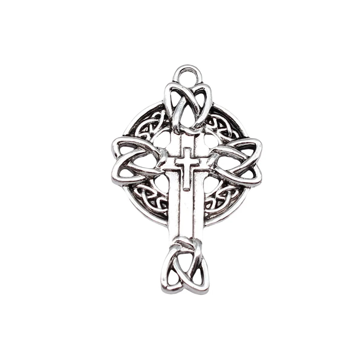 24x37mm 4.2g Multicolor Zinc Alloy Celtic Knot Cross Charm Pendant for Necklace Bracelet Making
