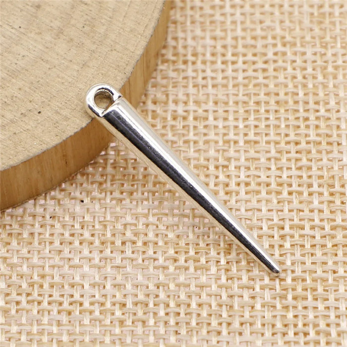34x5x4mm 1.7g Multicolor Zinc Alloy Long Cone Loose Metal Beads for DIY Bracelet Jewelry Making