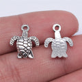 15x12mm 0.9g Antique Silver Zinc Alloy Turtle Charm Pendant for DIY Ocean Theme Jewelry Making