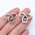 22x25mm 3.6g Antique Silver Zinc Alloy Ouroboros Triangle Knot Charm Pendant for DIY Jewelry Making