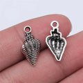 19x10mm 0.8g Antique Silver Zinc Alloy Conch Shell Charm Pendant for DIY Ocean Theme Jewelry Making