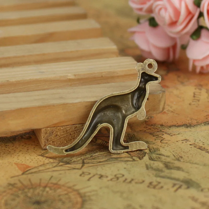 40x30MM Zinc Alloy Kangaroo Charm Pendant for DIY Necklace Bracelet Jewelry Making