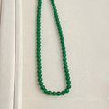 New Chinese Style Glassy Imperial Green Chalcedony Agate Detachable Sweater Necklace