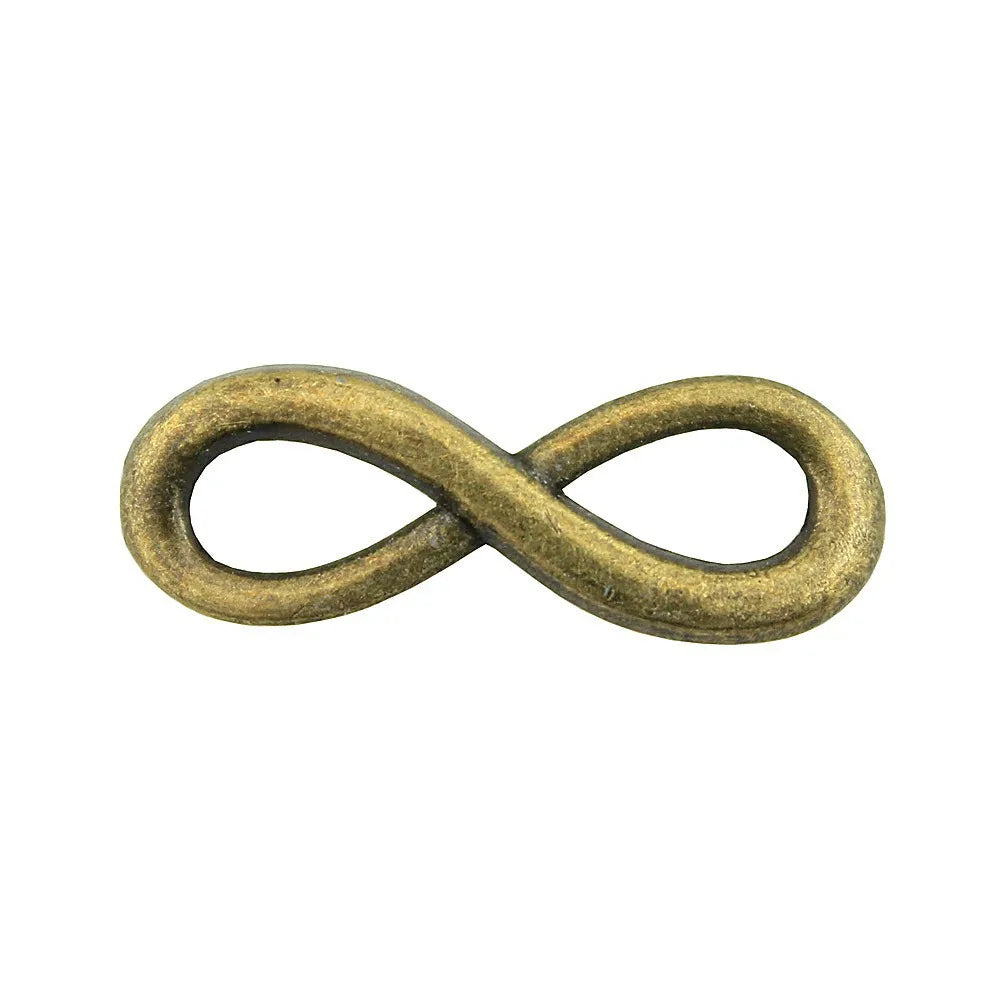 23x8mm 0.9g Multicolor Zinc Alloy Infinity Symbol Connector Charm for DIY Bracelet Making