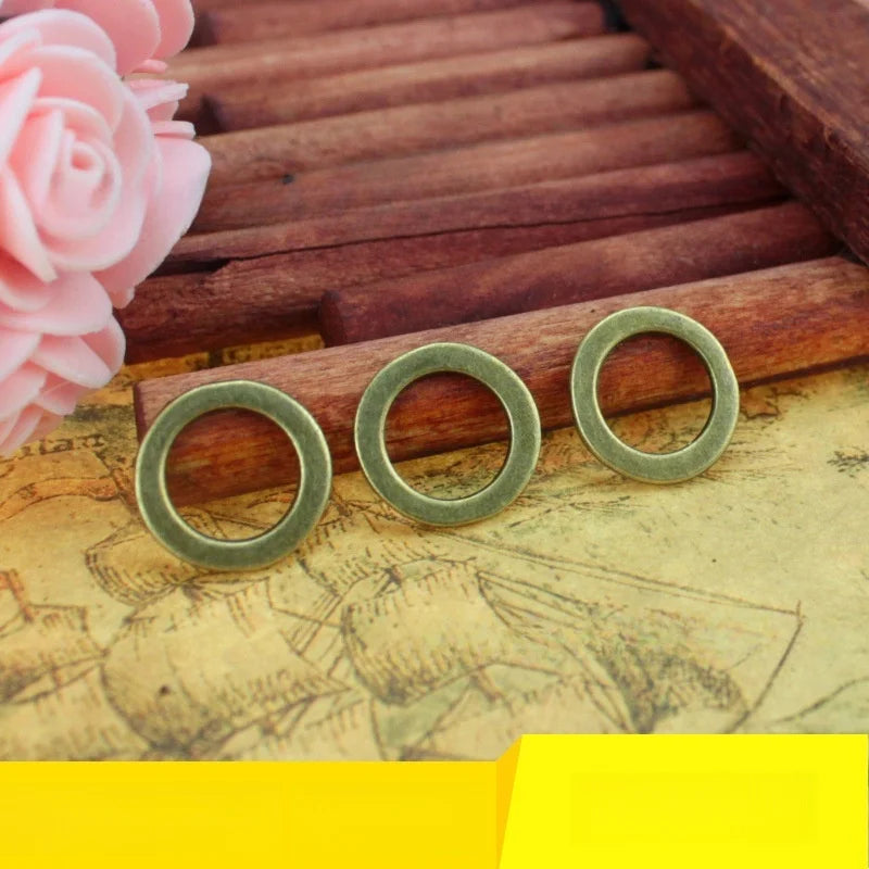 16MM Zinc Alloy Circle Charm Pendant for DIY Necklace Bracelet Jewelry Making