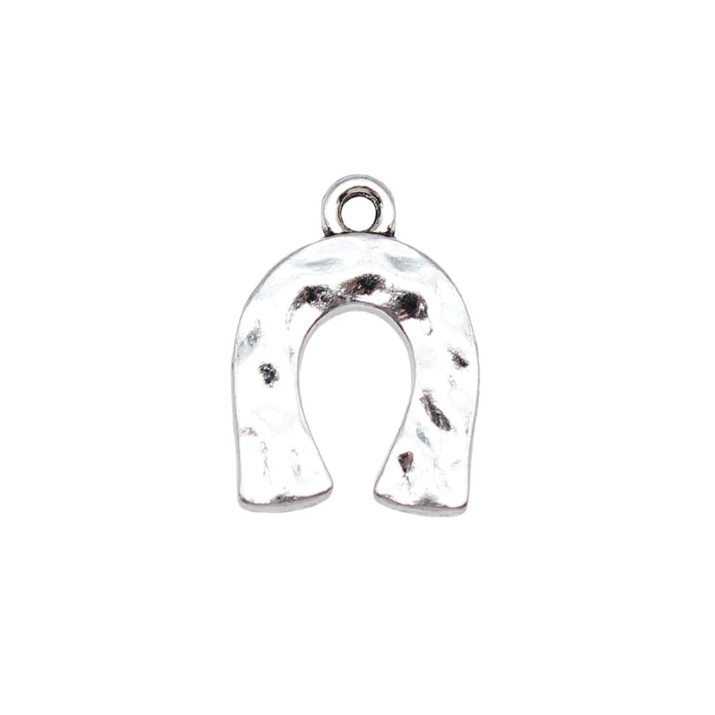 14x19mm 2g Antique Silver Iron Horseshoe Charm Pendant for DIY Necklace Bracelet Jewelry Making