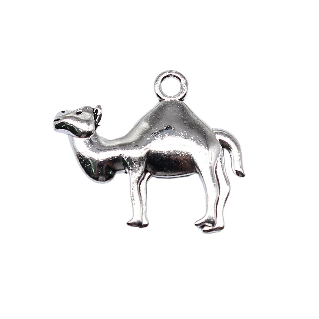 19x21mm 2.1g Antique Silver Tone Zinc Alloy Dromedary Camel Charm Pendant for DIY Jewelry Making