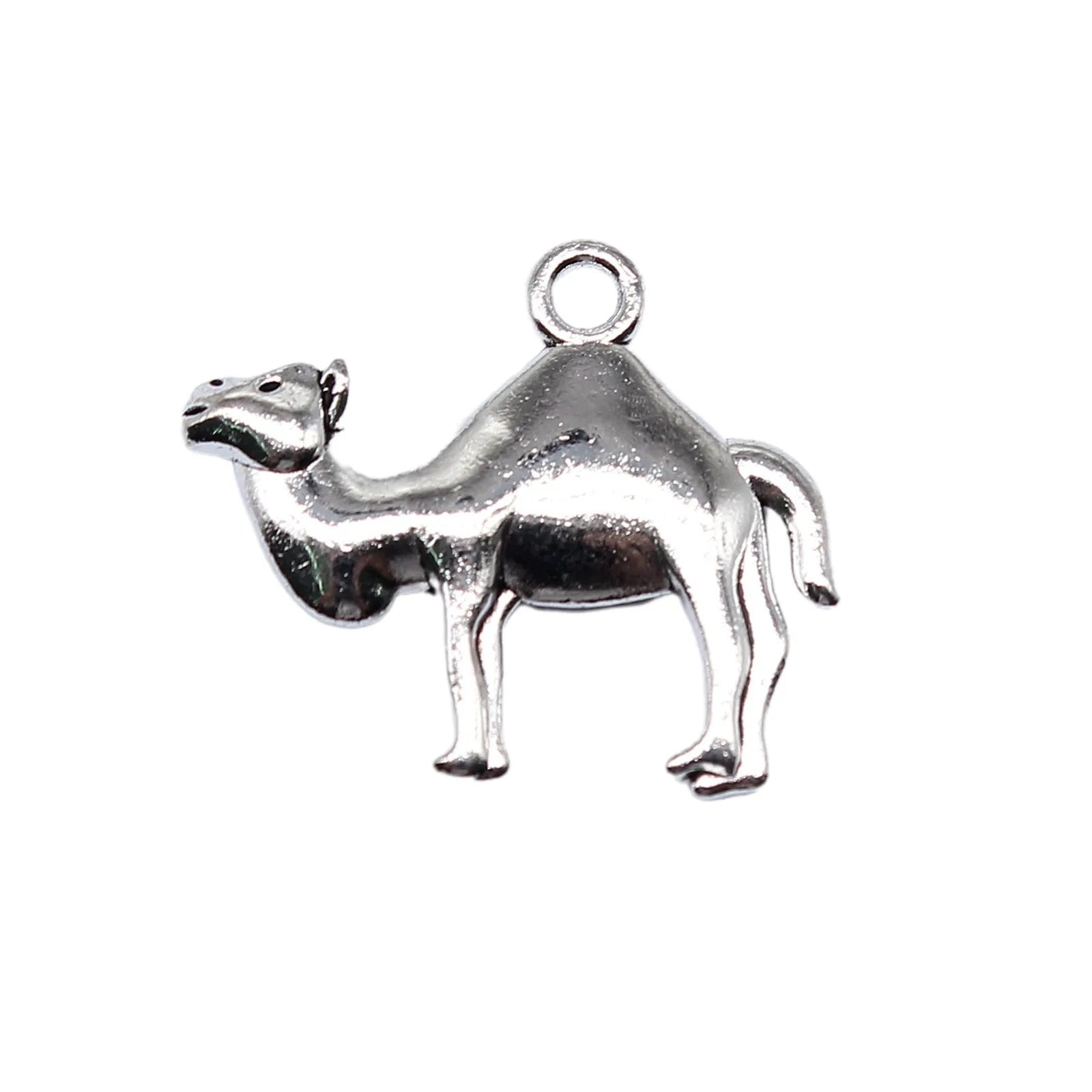 19x21mm 2.1g Antique Silver Tone Zinc Alloy Dromedary Camel Charm Pendant for DIY Jewelry Making