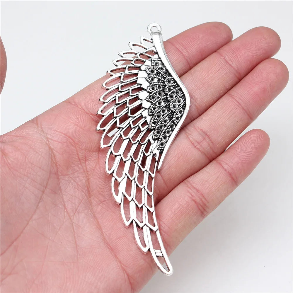 108mm 18.3g Multicolor Zinc Alloy Large Wing Charm Pendant for DIY Necklace Bracelet Jewelry Making