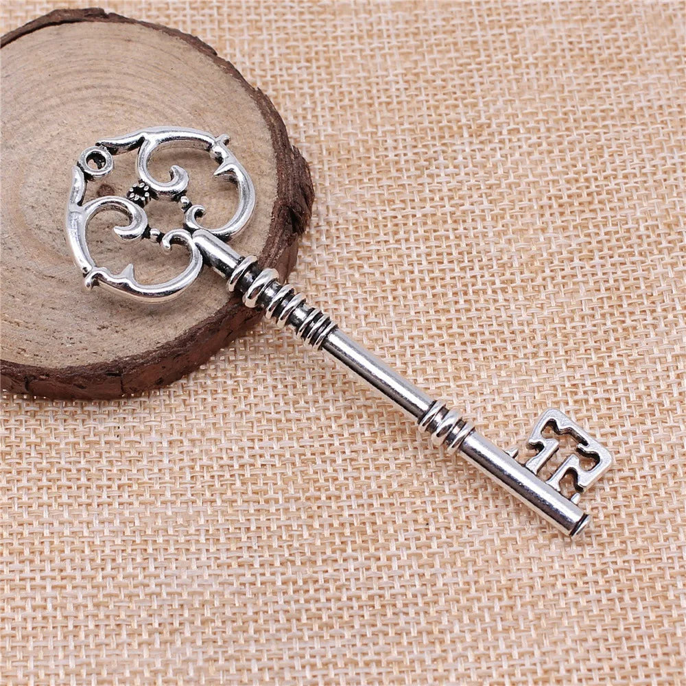 82x31mm 11g Multicolor Zinc Alloy Key Charm Pendant for DIY Bracelet Necklace Jewelry Making