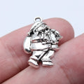 16x22mm 1.7g Antique Silver Zinc Alloy Santa Claus Charm Pendant for Christmas DIY Jewelry Making