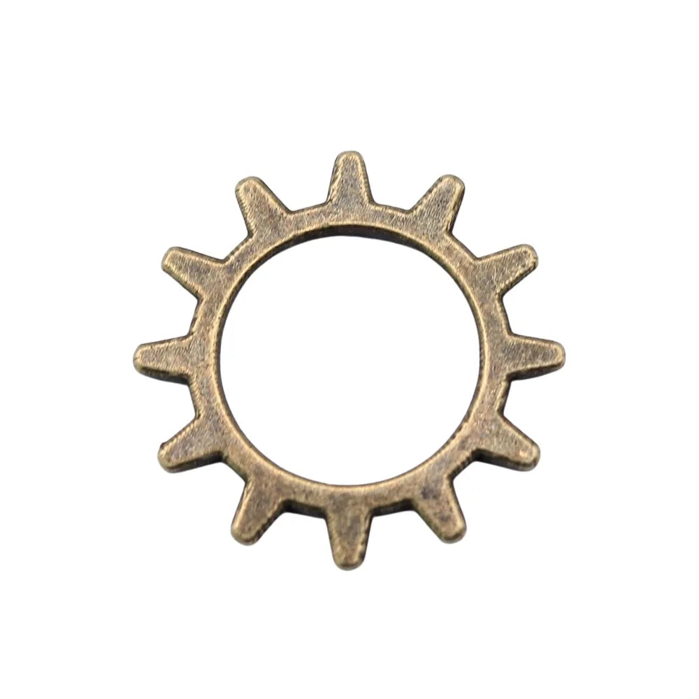 20mm 0.8g Multicolor Zinc Alloy Gear Charm Pendant for DIY Jewelry Making Accessories