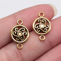 19x12mm 1.3g Multicolor Zinc Alloy Round Connector Charm for DIY Bracelet Necklace Jewelry Making