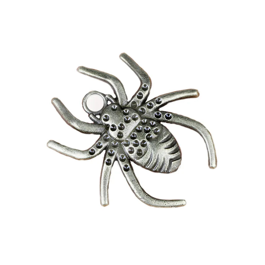 46x40MM Antique Silver Zinc Alloy Skull Spider Charm Pendant for DIY Necklace Bracelet Jewelry Making