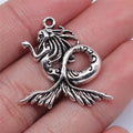 27x27mm 2.5g Multicolor Zinc Alloy Mermaid Charm Pendant for DIY Ocean Theme Jewelry Making