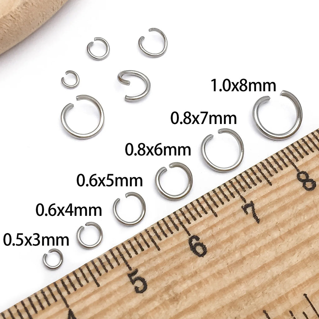Stainless Steel Open Jump Rings C Rings Connector Findings for DIY Necklace Bracelet