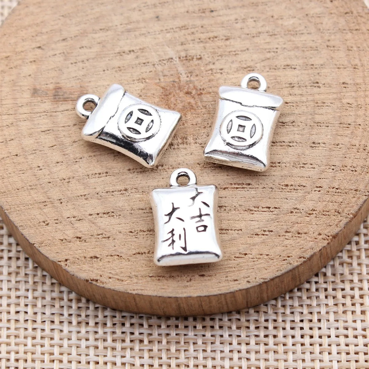 16x10x4.9mm 2.9g Antique Silver Zinc Alloy Red Envelope Charm Pendant for DIY Bracelet Necklace Jewelry