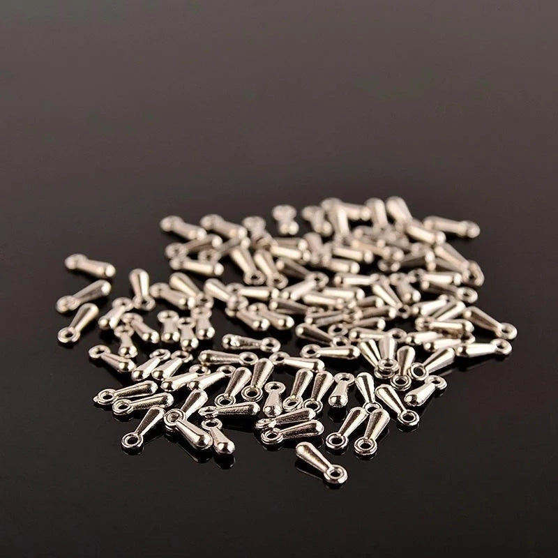 6x3MM Zinc Alloy Teardrop Charm Pendant for DIY Necklace Bracelet Jewelry Making