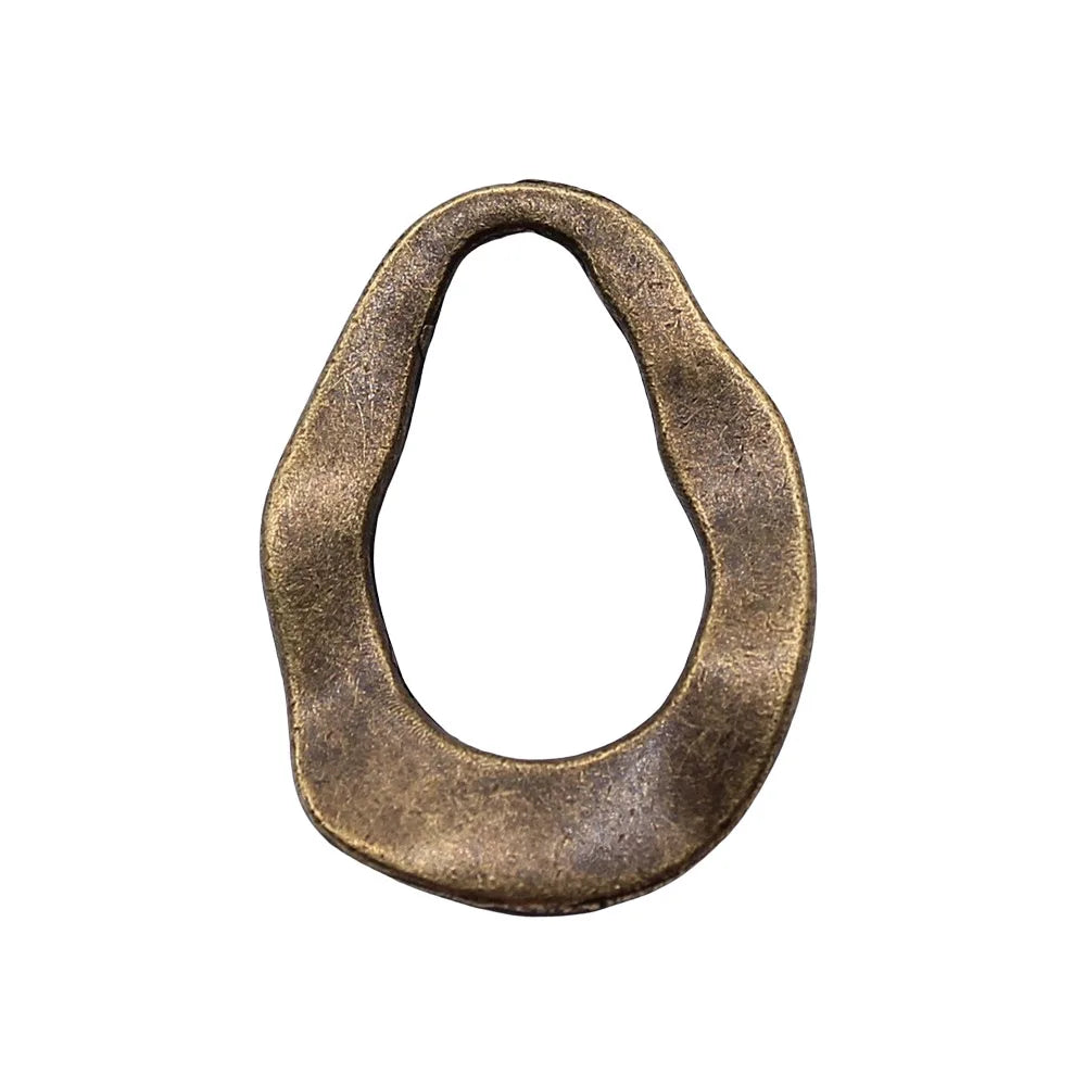 18x24mm 1.4g Multicolor Zinc Alloy Irregular Ring Earring Charms Pendants for DIY Earrings Jewelry Making