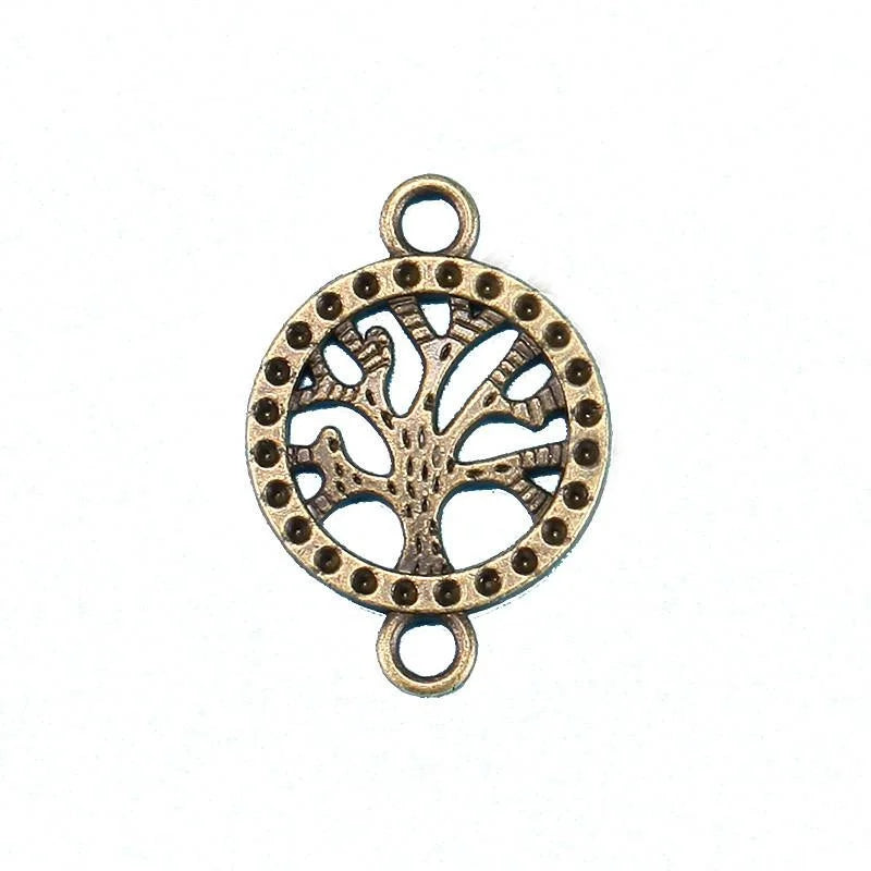19mm Antique Silver Zinc Alloy Round Charm Pendant for DIY Necklace Bracelet Jewelry Making