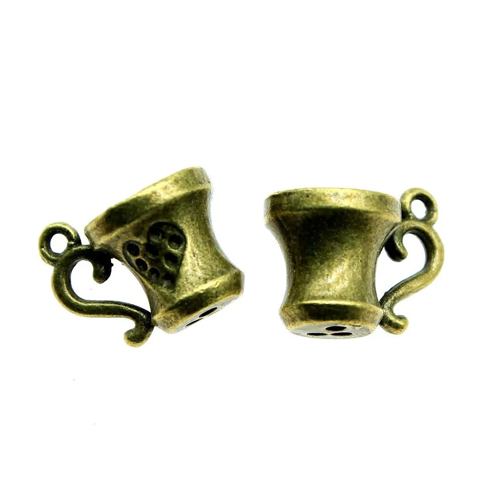 10x15mm 2g Multicolor Zinc Alloy Cup Charm Pendant for DIY Bracelet Necklace Jewelry Making