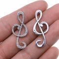 15x36mm 1.7g Antique Silver Zinc Alloy Music Note Charm Pendant for DIY Bracelet Necklace Making
