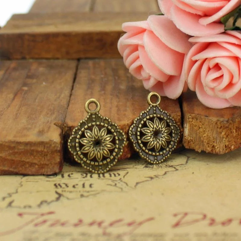 17x14MM Antique Silver Zinc Alloy Charm Pendant for DIY Necklace Bracelet Jewelry Making