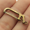 30x9mm 1.6g Multicolor Zinc Alloy Saw Charm Pendant for DIY Tool Theme Jewelry Accessories