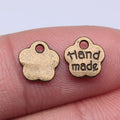 8mm 0.3g Zinc Alloy Hand Made Round Tag Letter Charm Pendant for DIY Handmade Jewelry Labels