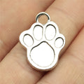 22x17mm 2.3g Antique Silver Zinc Alloy Dog Paw Charm Pendant for Pet Theme Jewelry Making
