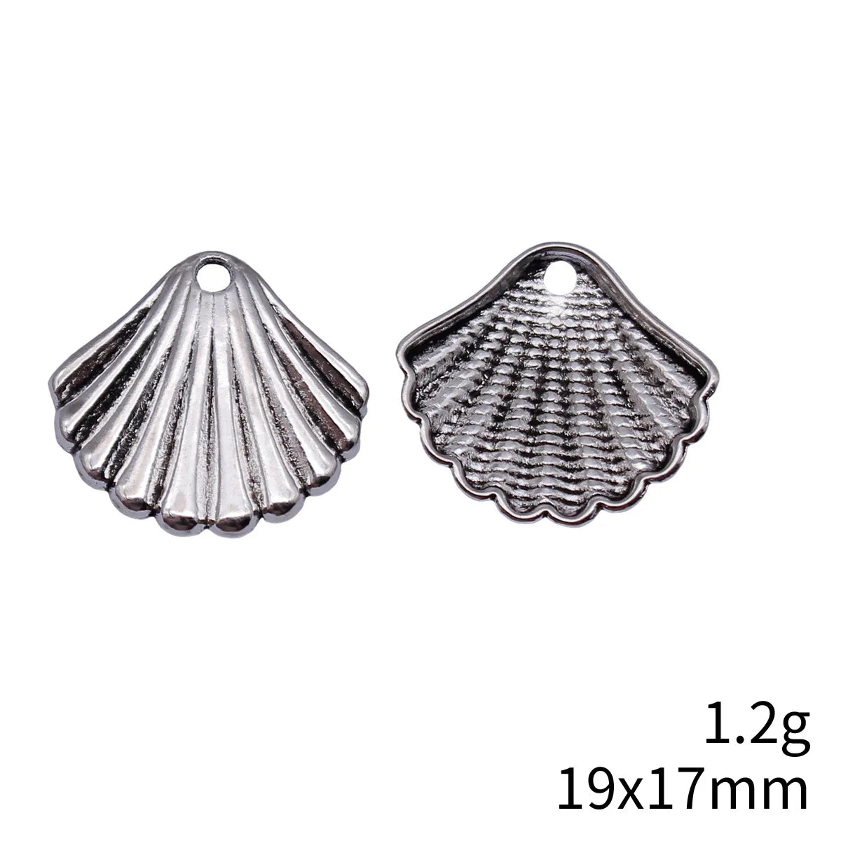 19x17mm 1.2g Multicolor Zinc Alloy Shell Charm Pendant for DIY Beach Style Jewelry Making