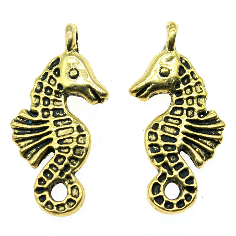 23x11mm 1.3g Antique Silver Zinc Alloy Seahorse Charm Pendant for DIY Necklace Bracelet Jewelry Making