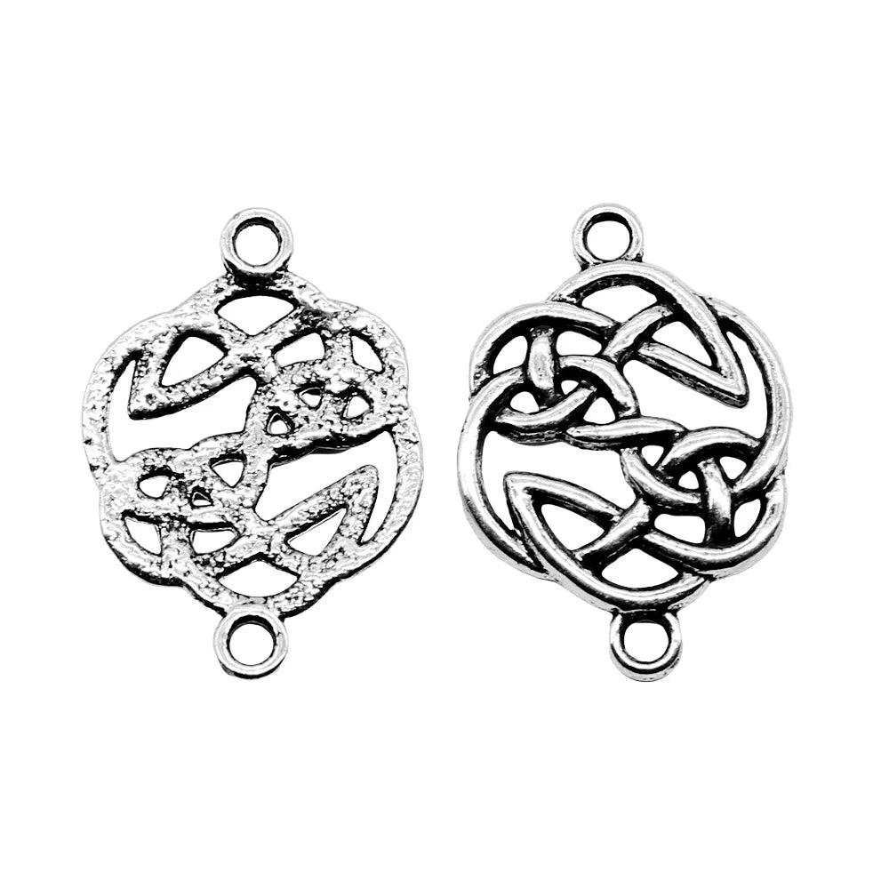 20x29mm 1.9g Antique Silver Zinc Alloy Celtic Knot Connector Charm for DIY Necklace Bracelet Making