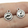10mm 0.8g Antique Silver Zinc Alloy Tai Chi Charm Pendant for DIY Necklace Bracelet Making