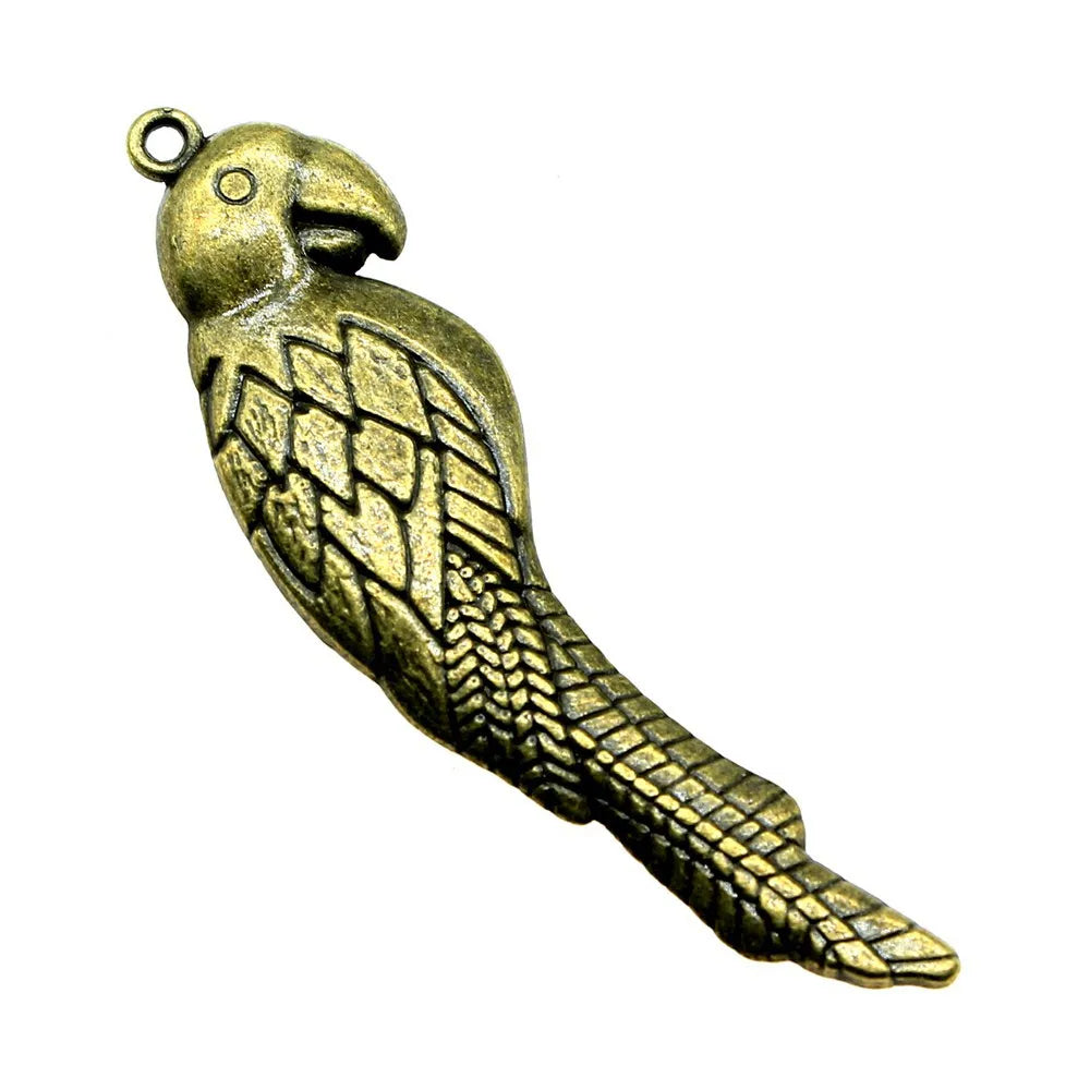 58x16mm 3.5g Multicolor Zinc Alloy Bird Charm Pendant for Flying Animal Theme DIY Jewelry Making