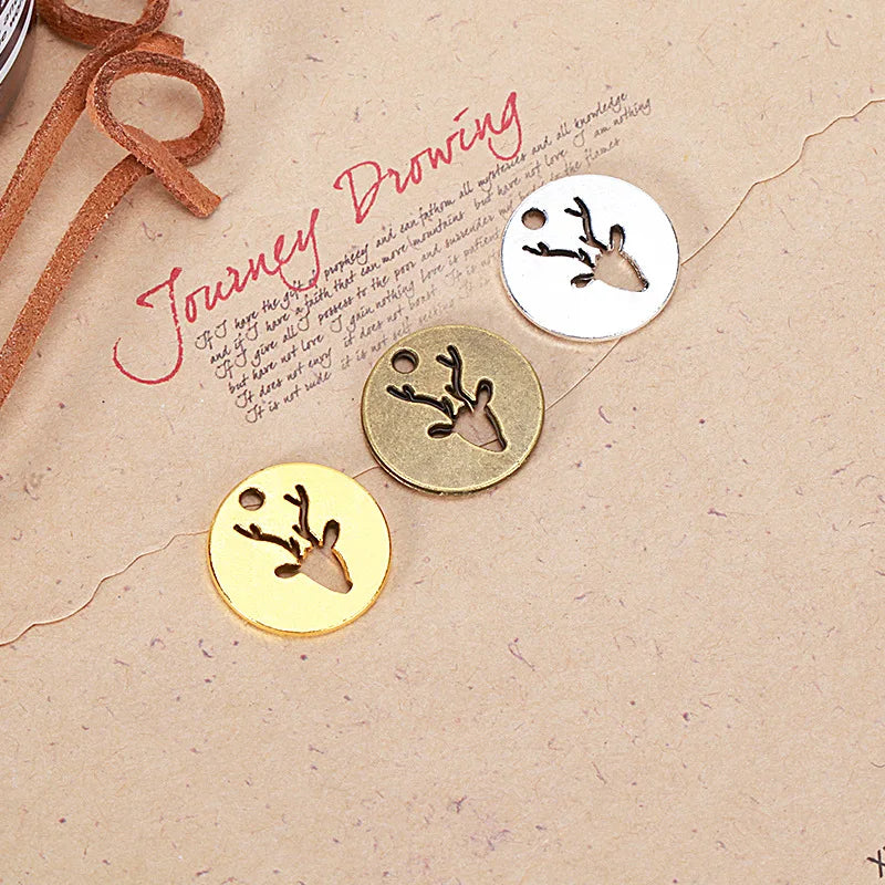 18MM Zinc Alloy Reindeer Charm Pendant for DIY Necklace Bracelet Jewelry Making