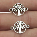 12x18mm 0.6g Antique Silver Zinc Alloy Tree of Life Connector Charm for Bracelet Jewelry Making