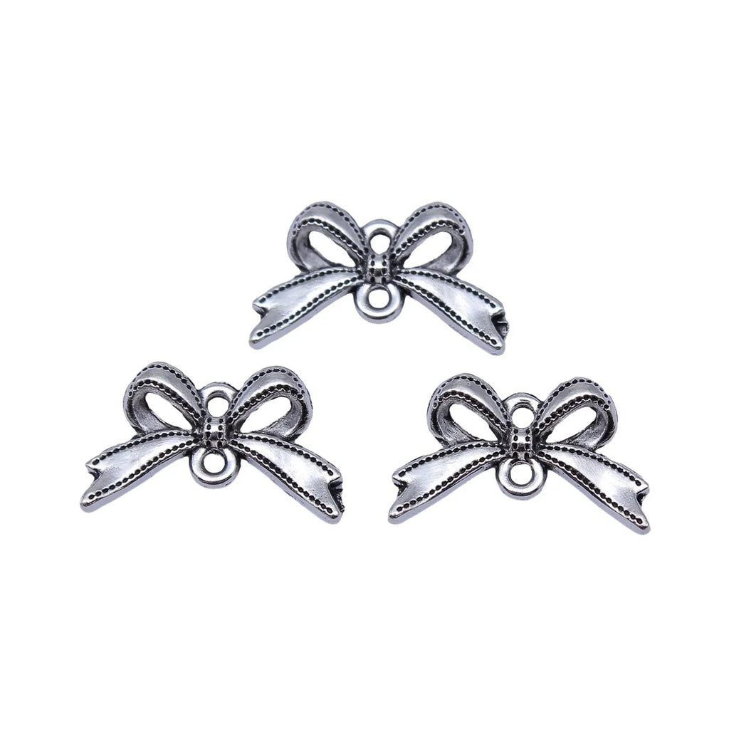 20x12mm 1.05g Antique Silver Zinc Alloy Bowknot Butterfly Connector Charm for DIY Bracelet Earrings Jewelry