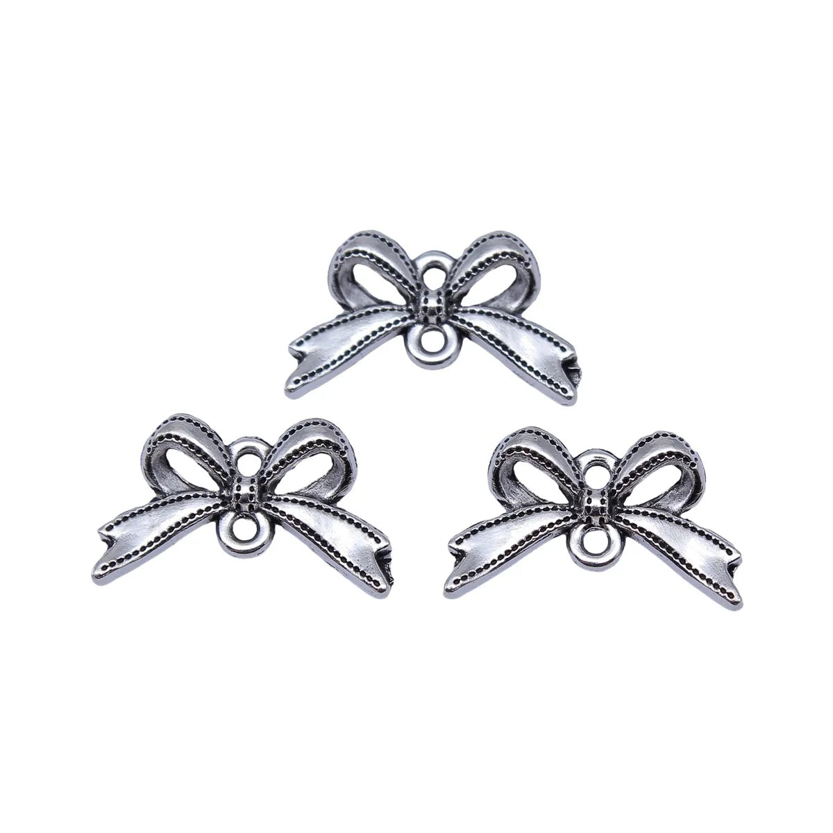 20x12mm 1.05g Antique Silver Zinc Alloy Bowknot Butterfly Connector Charm for DIY Bracelet Earrings Jewelry