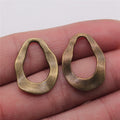 18x24mm 1.4g Multicolor Zinc Alloy Irregular Ring Earring Charms Pendants for DIY Earrings Jewelry Making