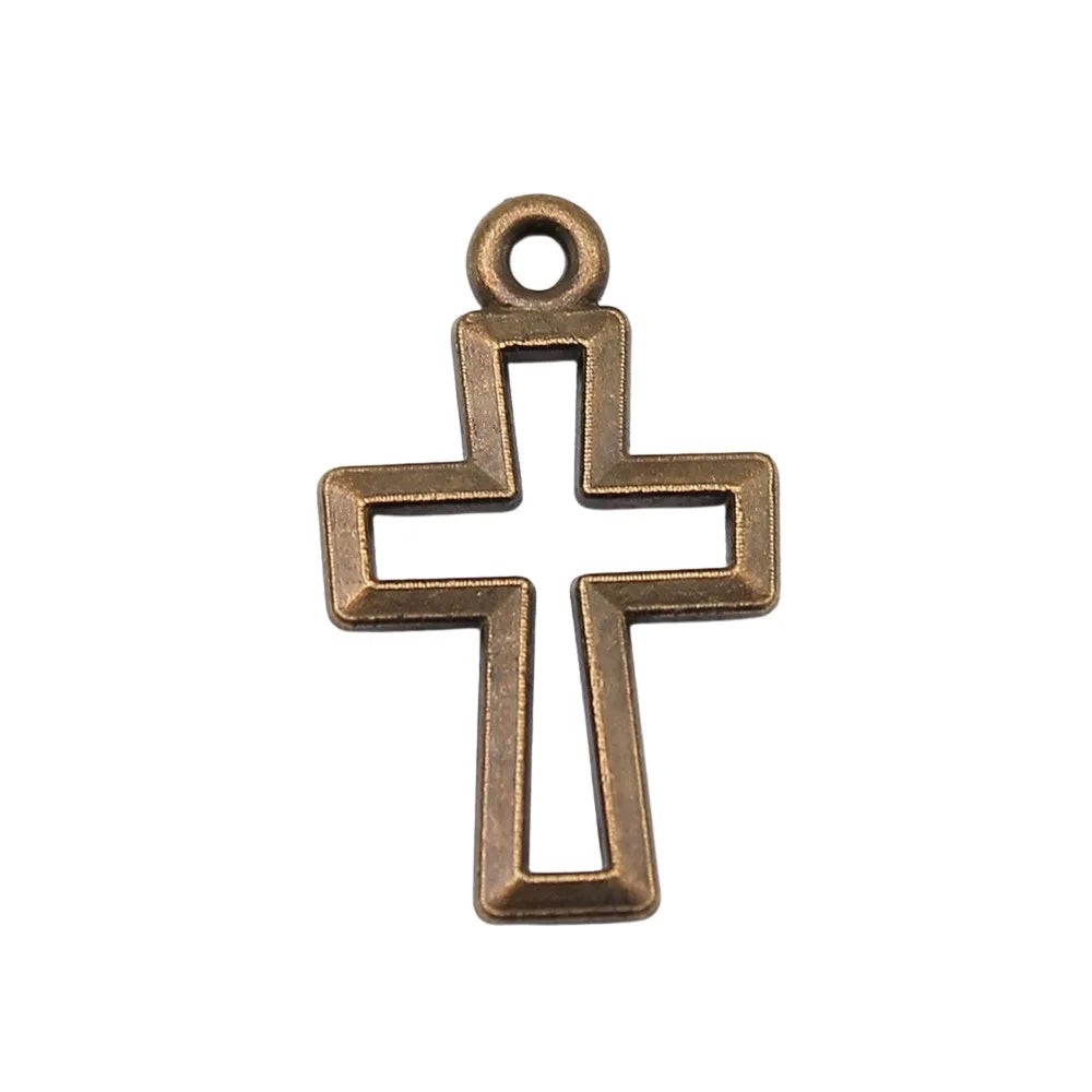 17x11mm 0.4g Multicolor Zinc Alloy Cross Charm Pendant for DIY Necklace Bracelet Jewelry Making